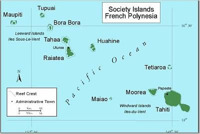 Map of French Polynesia