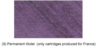 (9) Permanent Violet (only cartridges produced for France)