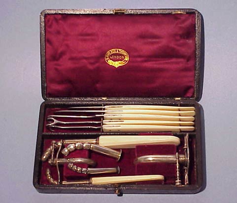 Ivory tracheotomy set circa 1860