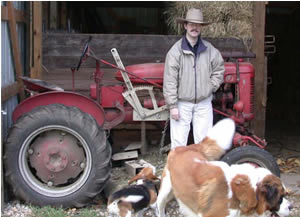 Roger and Farmall tractor