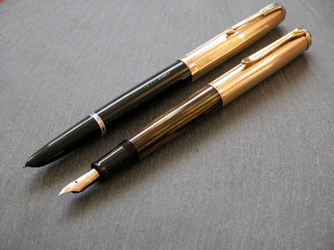 Parker 51 and Pelikan 500NN, uncapped and ready for action!