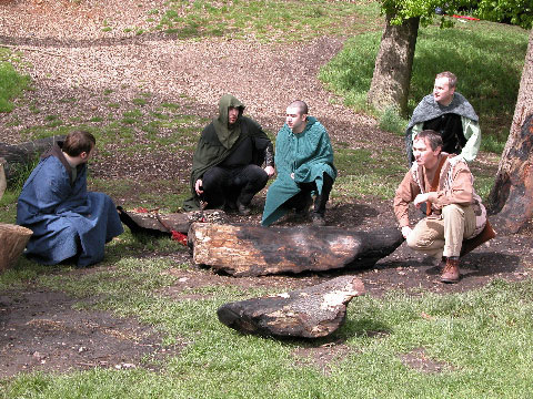 The Fellowship makes camp on Weathertop