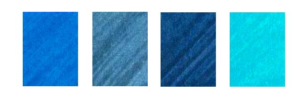 Naples Blue, Midnight Blue, Sonic Blue, Lake Placid Blue