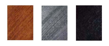 Copper Burst, Flannel Grey, Velvet Black